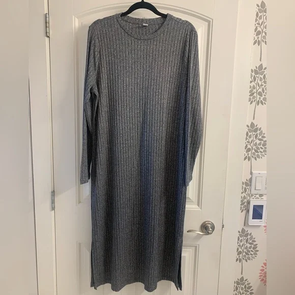 Long Rib Knit Dress - Picture 1 of 4